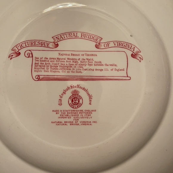 Vintage Picturesque Natural Bridge Virginia plate - Picture 8 of 14